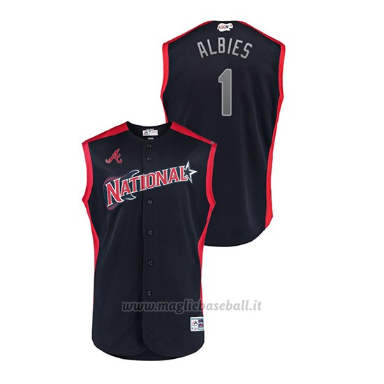 Maglia Baseball Bambino Atlanta Atlanta Braves 2019 All Star Game Player National League Ozzie Albies Blu